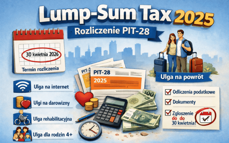 Ryczałt za 2025 rok – Ulgi podatkowe i roczne rozliczenie (PIT-28 za 2025)